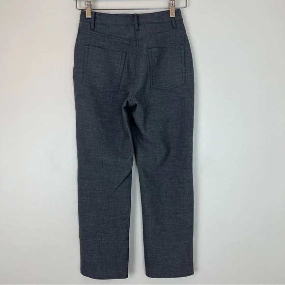 Wilfred Aritzia Cotton Flat Front Trouser Charcoal Grey 0 Contemporary Neutral - Picture 4 of 6